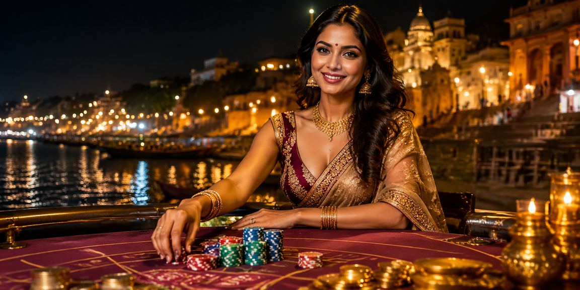 Varanasi Ghat with baccarat rupee theme
